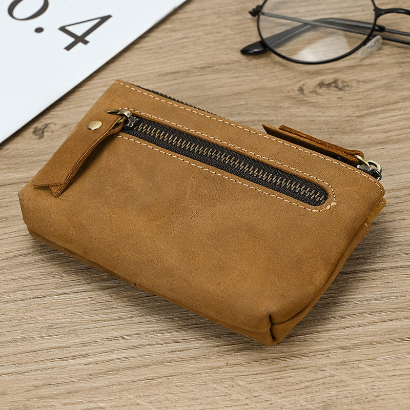 Crazy Horse Leather Coin Purse Men    Home Decor Supply | Online Retail | ShoreShopper.com