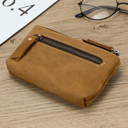 Crazy Horse Leather Coin Purse Men    Home Decor Supply | Online Retail | ShoreShopper.com
