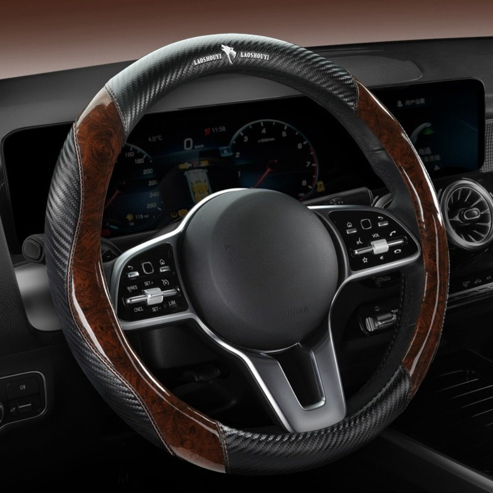Steering Wheel Cover Universal Fit Carbon Fiber    Home Decor Supply | Online Retail | ShoreShopper.com