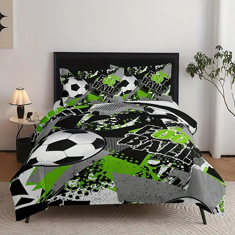 Fashion Down Quilt Cover Suit Football Printed Bedding Soft And Comfortable Suitable For Bedroom    Home Decor Supply | Online Retail | ShoreShopper.com