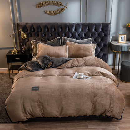 Single Piece Of Velvet Milk Velvet Solid Color Quilt Cover    Home Decor Supply | Online Retail | ShoreShopper.com