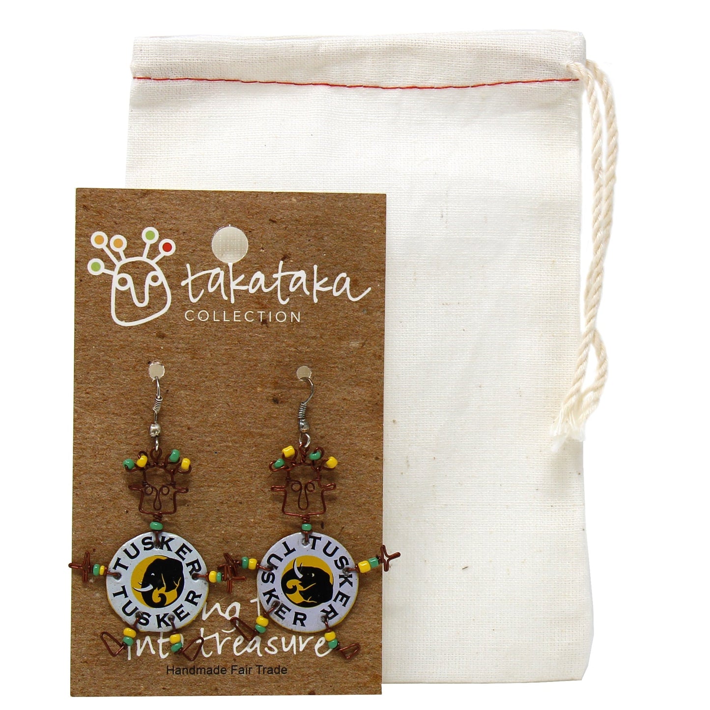 Recycled Tusker Bottle Cap Dancing Girl Earrings - Creative Alternatives    Home Decor Supply | Online Retail | ShoreShopper.com