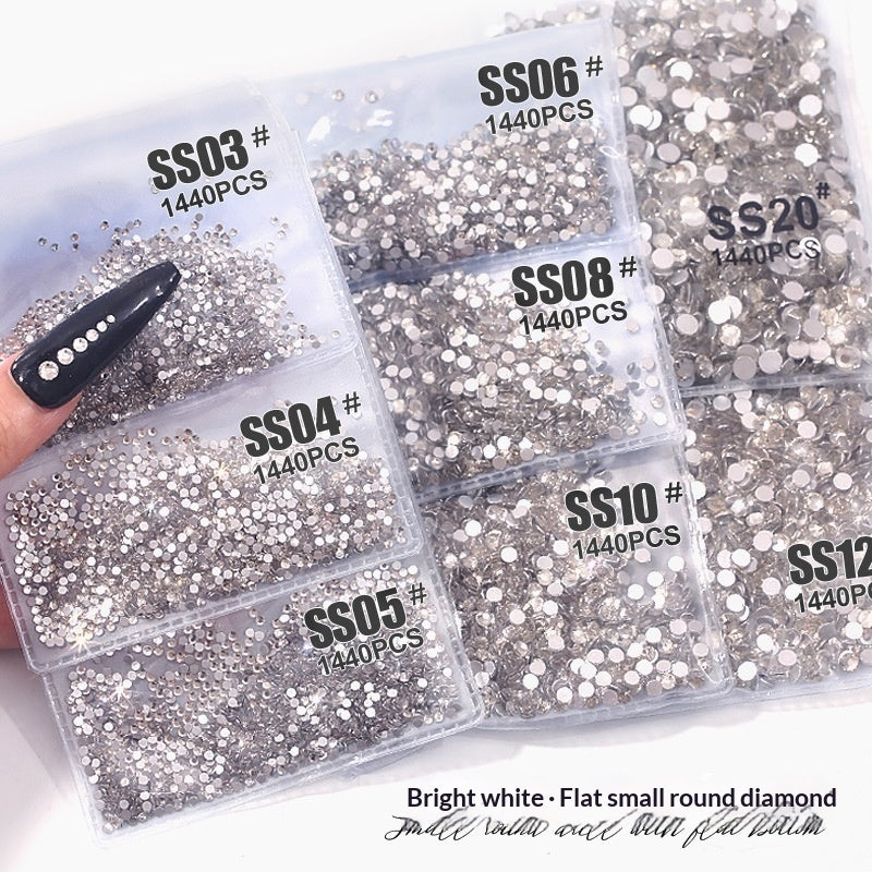 Transparent Flat-bottomed Small Round Rhinestones For Dazzling Nail Art    Home Decor Supply | Online Retail | ShoreShopper.com