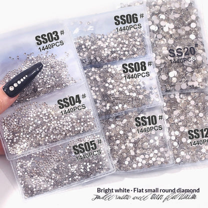 Transparent Flat-bottomed Small Round Rhinestones For Dazzling Nail Art    Home Decor Supply | Online Retail | ShoreShopper.com