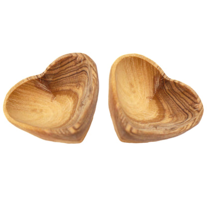 Petite Olive Wood Heart Trinket Bowls - Set of 2    Home Decor Supply | Online Retail | ShoreShopper.com
