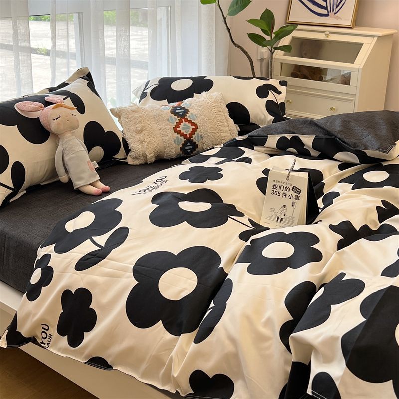 Washed Cotton Bed Sheet Quilt Cover Four-piece Set    Home Decor Supply | Online Retail | ShoreShopper.com