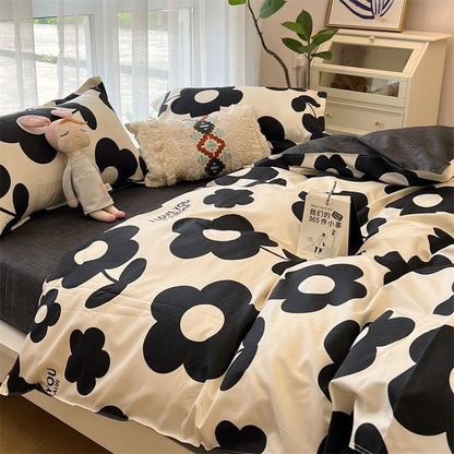 Washed Cotton Bed Sheet Quilt Cover Four-piece Set    Home Decor Supply | Online Retail | ShoreShopper.com