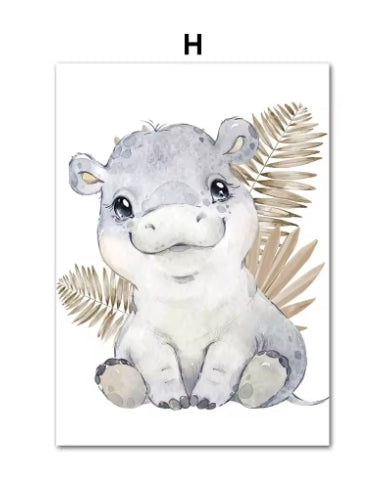 Jungle Animal Children's Room Wall Art Canvas Painting    Home Decor Supply | Online Retail | ShoreShopper.com
