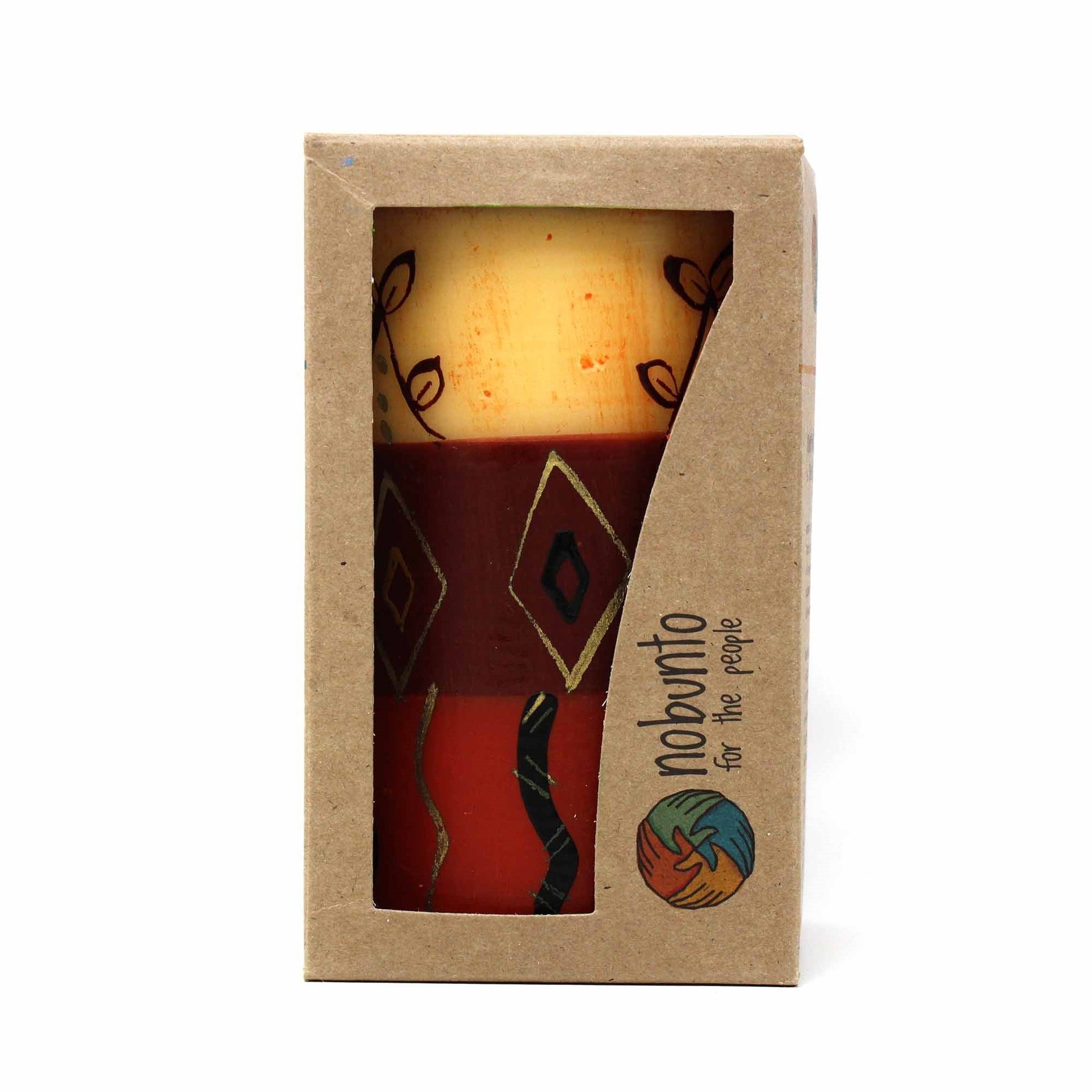 Single Boxed Hand-Painted Pillar Candle - Bongazi Design - Nobunto    Home Decor Supply | Online Retail | ShoreShopper.com