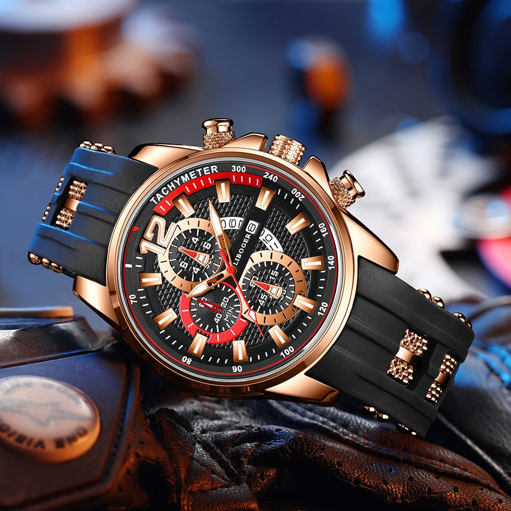 1pc Men'S Fashion Casual Quartz Watch, Silicone Strap, Date Display - Stylish Casual Wristwatch for Casual Attire, Casual Wristwatch | Sporty Watch Design | Quartz Movement, Thanksgiving, Christmas The Perfect Gift Reloj Para    Home Decor Supply | Online Retail | ShoreShopper.com