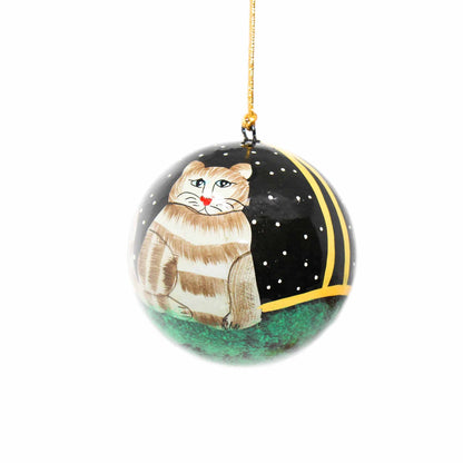 Handpainted Cat Ornaments, Set of 2    Home Decor Supply | Online Retail | ShoreShopper.com