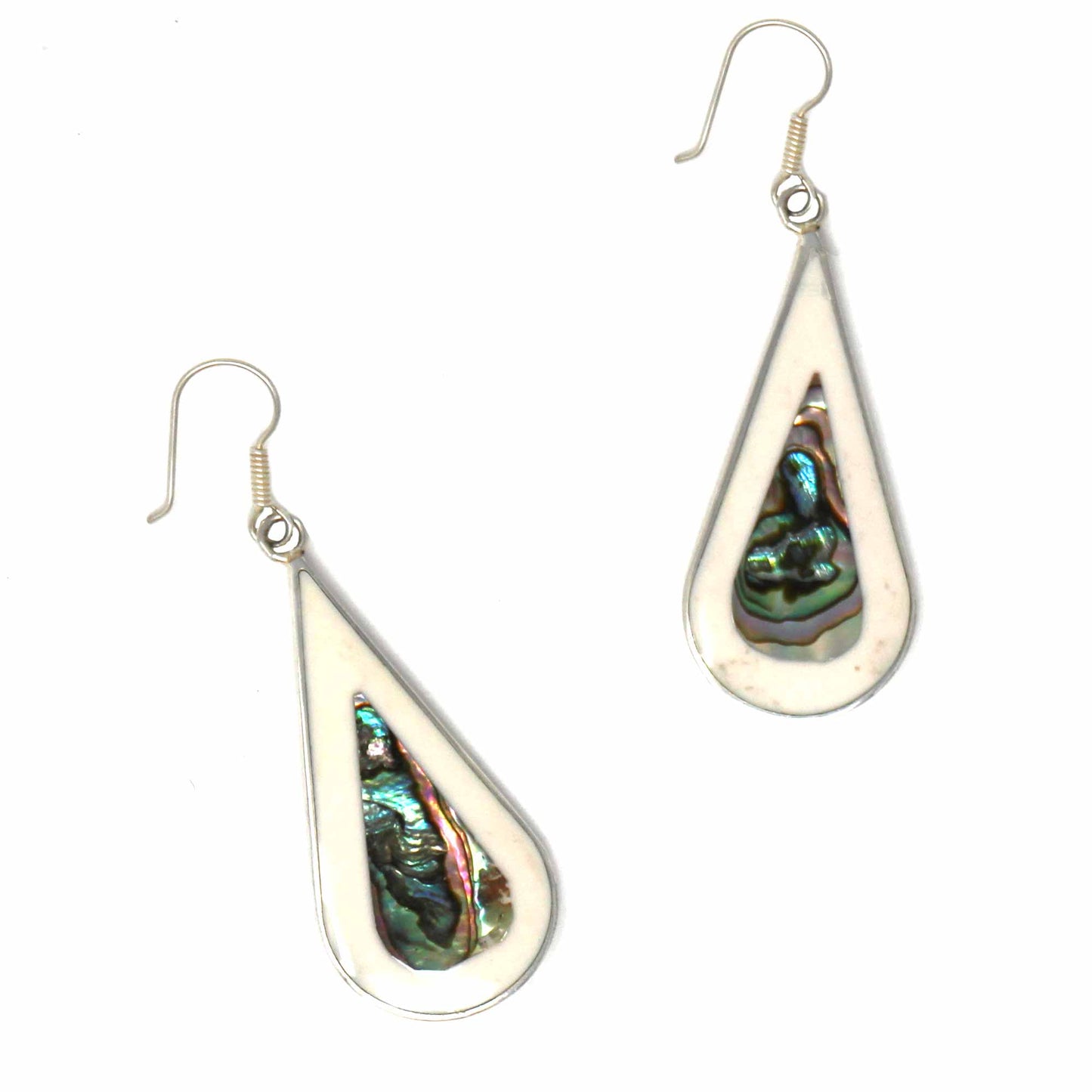 Teardrop Abalone and Mother of Pearl Drop Earrings    Home Decor Supply | Online Retail | ShoreShopper.com