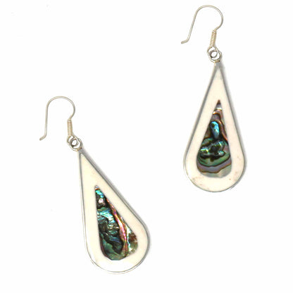Teardrop Abalone and Mother of Pearl Drop Earrings    Home Decor Supply | Online Retail | ShoreShopper.com