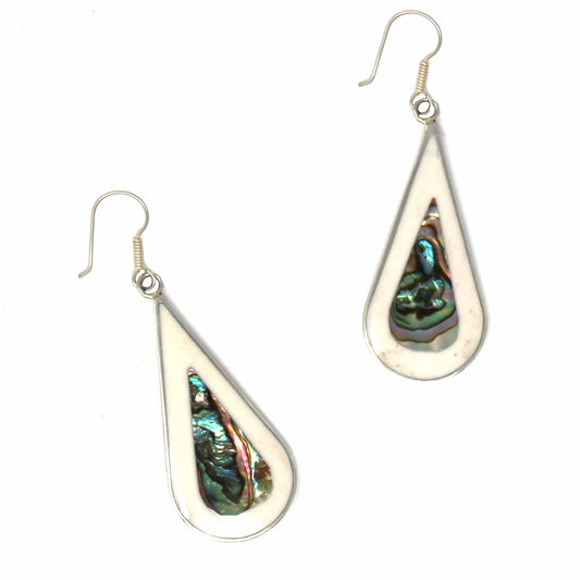 Teardrop Abalone and Mother of Pearl Drop Earrings    Home Decor Supply | Online Retail | ShoreShopper.com