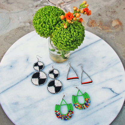 Maasai Bead Basket Dangle Earrings    Home Decor Supply | Online Retail | ShoreShopper.com