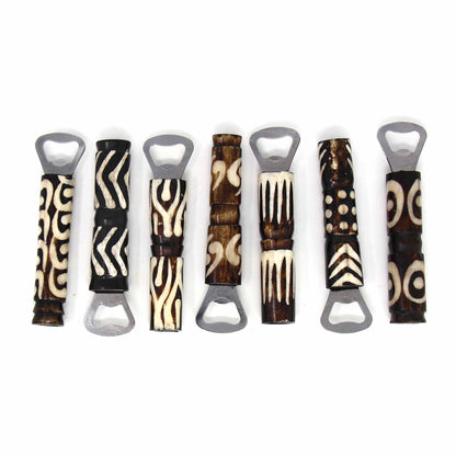 African Batik Bone Bottle Opener, Mixed Designs    Home Decor Supply | Online Retail | ShoreShopper.com