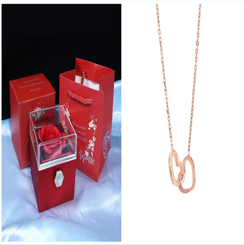Rotating Soap Flower Rose Gift Box Creative Rotating Rose Jewelry Packaging Box Valentine's Day Gift For Women    Home Decor Supply | Online Retail | ShoreShopper.com