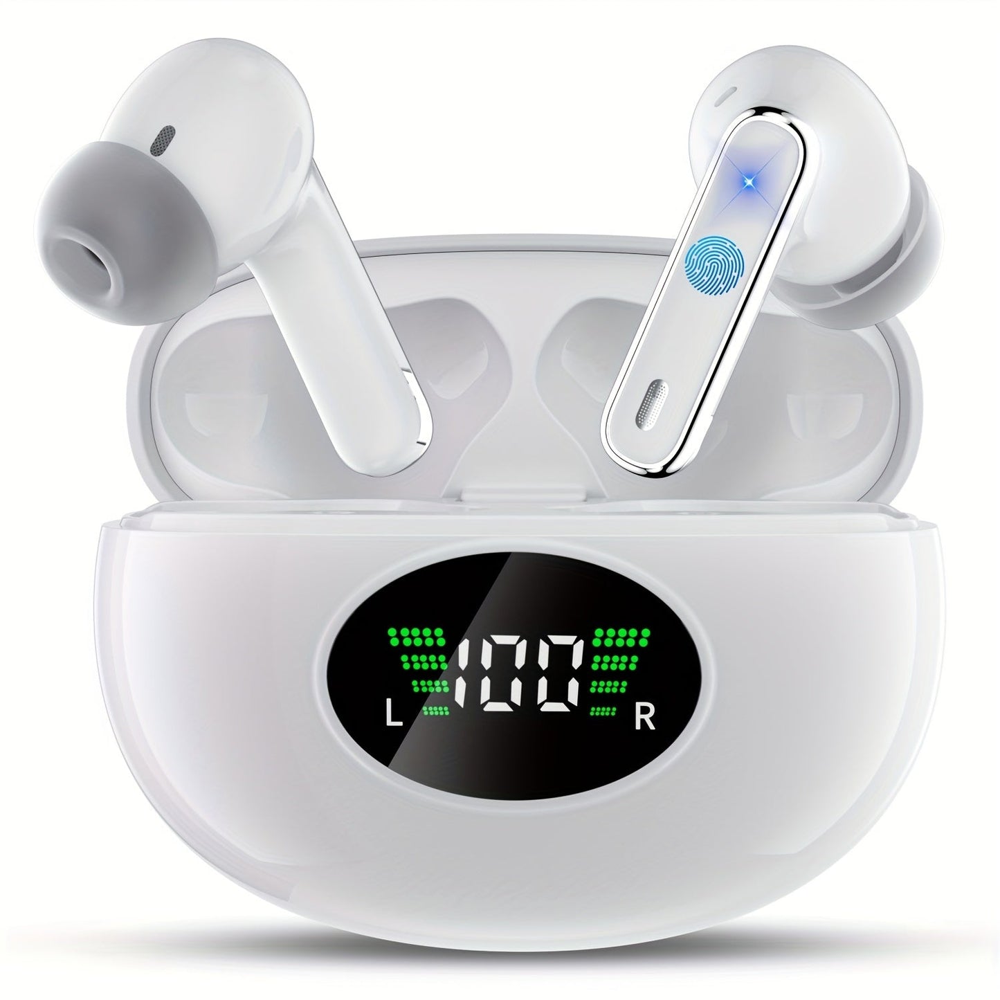 Bluetooth Earphones, Bluetooth Earbuds, In Ear Earphones, Wireless Earphones, with LED Power Display Charging Case, Bluetooth 5.4 Earphones, True Wireless Bluetooth Earphones, Playback Time Of 40 Hours, Wireless Noise Cancell    Home Decor Supply | Online Retail | ShoreShopper.com