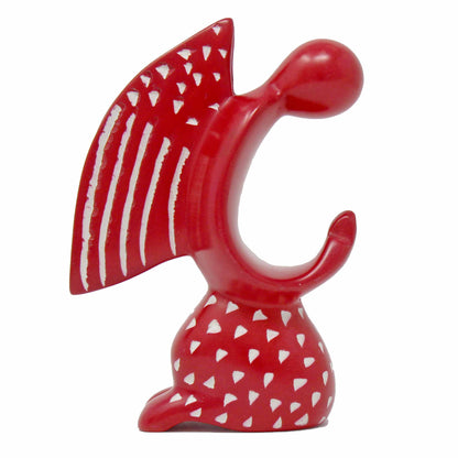 Praying Angel Soapstone Sculpture - Red Finish    Home Decor Supply | Online Retail | ShoreShopper.com
