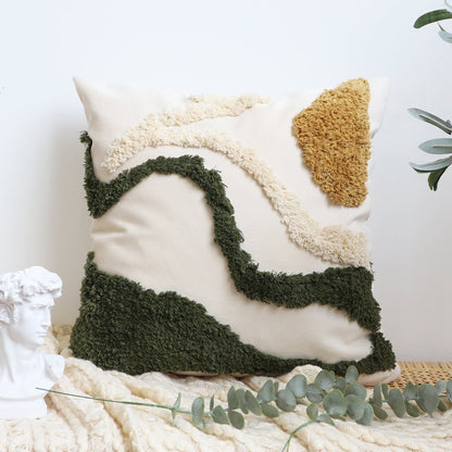 Contrasting Color Art Tufted Pillow Pillow    Home Decor Supply | Online Retail | ShoreShopper.com
