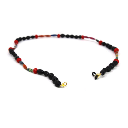 Face Mask/Eyeglass Paper Bead Chain, Black and Red    Home Decor Supply | Online Retail | ShoreShopper.com