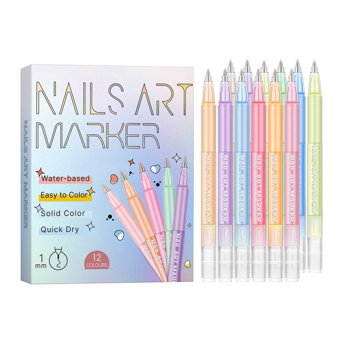 Painted Graffiti Nail Art Highlighter And Outline Graffiti Pen Set    Home Decor Supply | Online Retail | ShoreShopper.com