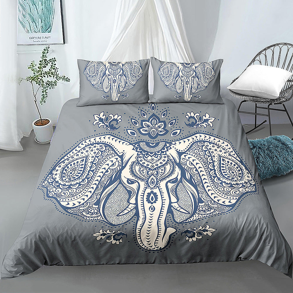 3D Digital Printing Bed Cartoon Kit Animal Elephant    Home Decor Supply | Online Retail | ShoreShopper.com