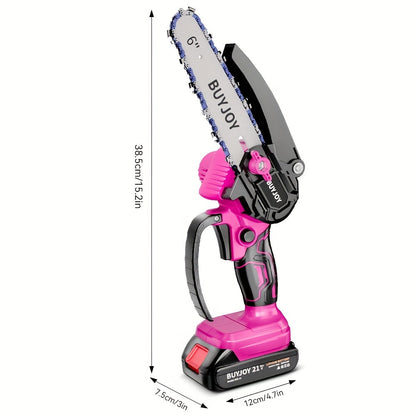 6-inch Cordless Lightweight Electric Landscaping Chainsaw w/ L-ion Battery, Chain And Fast Charger    Home Decor Supply | Online Retail | ShoreShopper.com