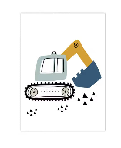 Excavator Canvas Art Poster Decoration Painting    Home Decor Supply | Online Retail | ShoreShopper.com