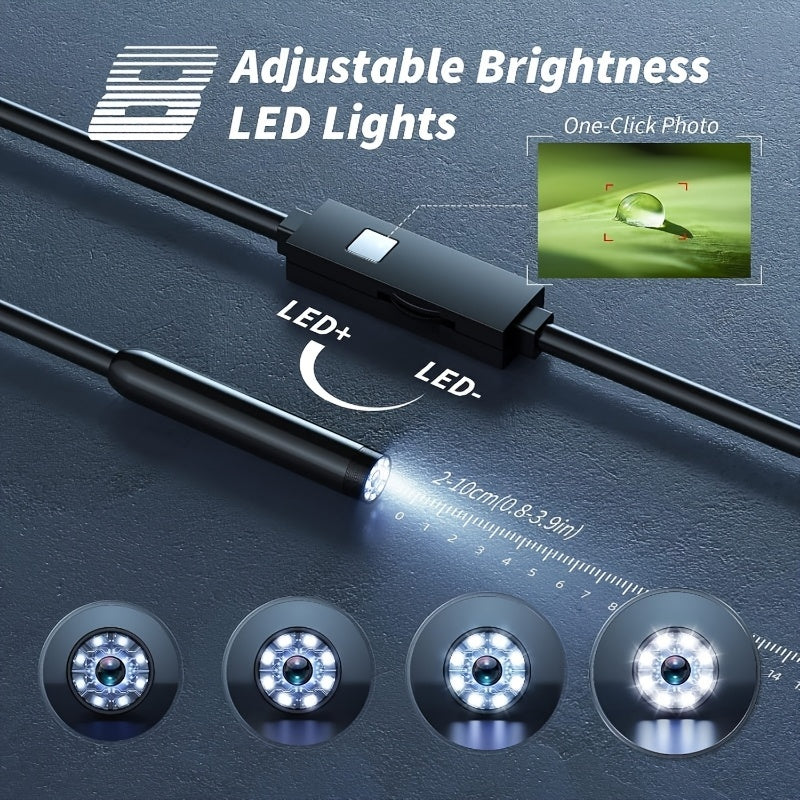 Endoscope Rechargeable Wire Cam w/ 8 LED Light 4.3" Screen 1080PHD 16ft.    Home Decor Supply | Online Retail | ShoreShopper.com