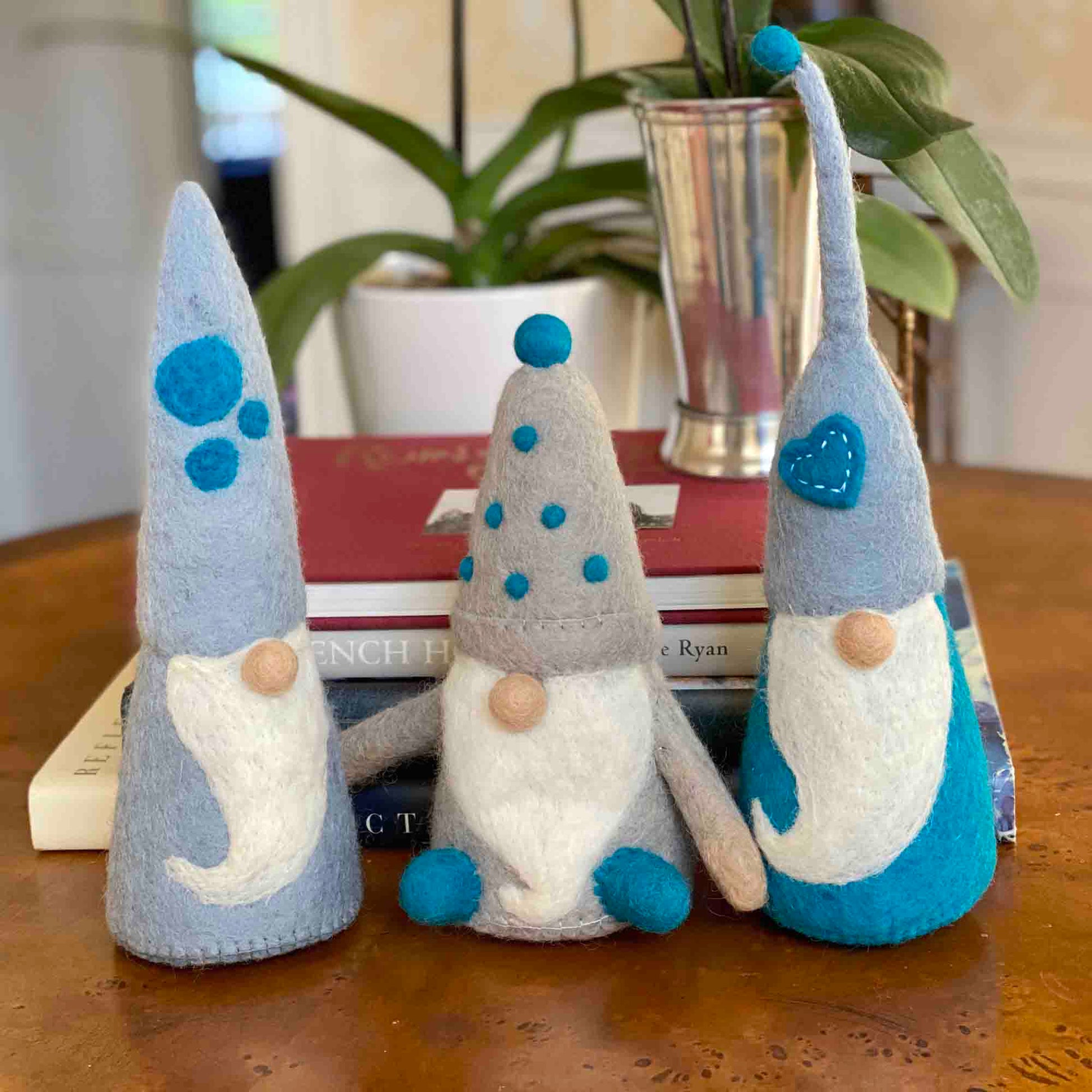 Winter Blues Felt Gnomes Trio, Set of 3    Home Decor Supply | Online Retail | ShoreShopper.com