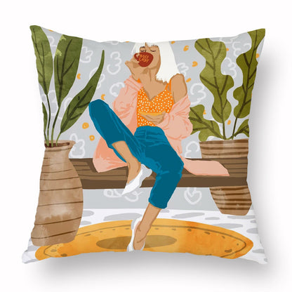 Home Fashion Simple Personality Printed Pillowcase    Home Decor Supply | Online Retail | ShoreShopper.com