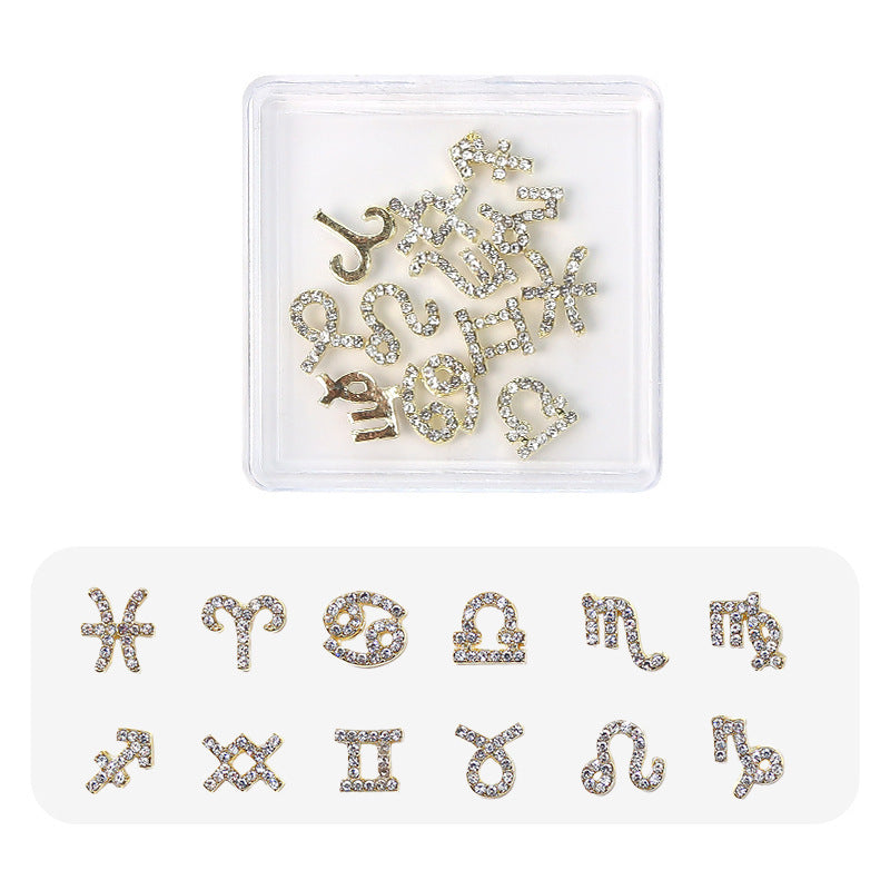 12 Constellation Nail Art Accessories Alloy    Home Decor Supply | Online Retail | ShoreShopper.com