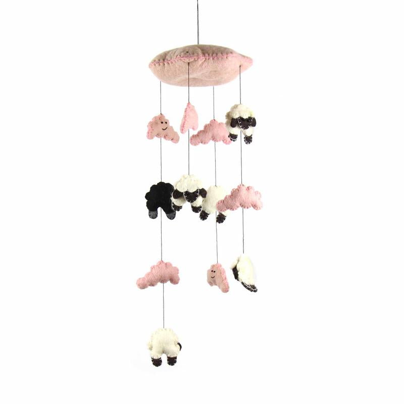 Counting Sheep Mobile - Pink - Global Groove    Home Decor Supply | Online Retail | ShoreShopper.com