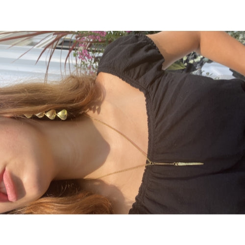 Geometric Tiered Brass Drop Earrings    Home Decor Supply | Online Retail | ShoreShopper.com