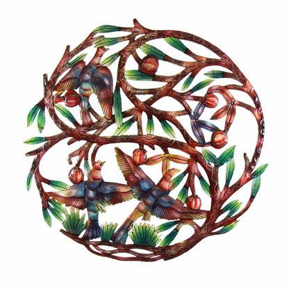 Tree of Life Hand Painted 24-inch Metal Wall Art - Croix des Bouquets    Home Decor Supply | Online Retail | ShoreShopper.com