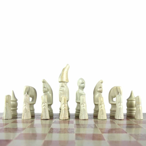 Hand Carved Soapstone Maasai Chess Set - 14" Board - Smolart    Home Decor Supply | Online Retail | ShoreShopper.com