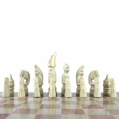 Hand Carved Soapstone Maasai Chess Set - 14" Board - Smolart    Home Decor Supply | Online Retail | ShoreShopper.com