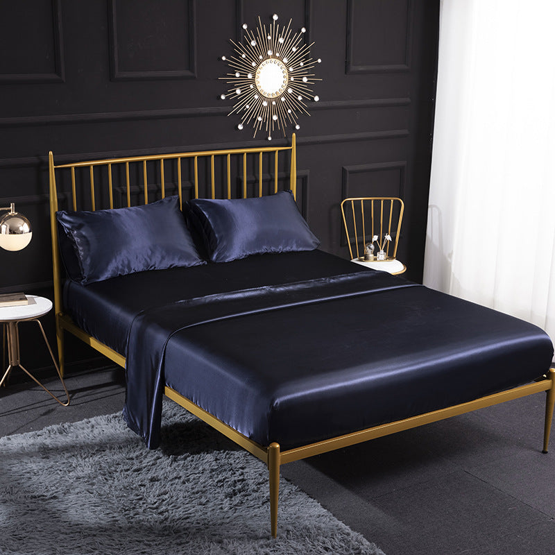 Ice Silk Bed Sheet Silk Satin Satin Pillowcase Silk Four Piece Bed Sheet    Home Decor Supply | Online Retail | ShoreShopper.com