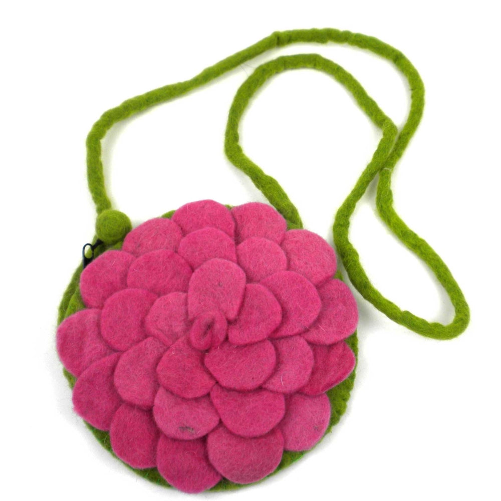 Rose Felt Purse Pink - Global Groove (P)    Home Decor Supply | Online Retail | ShoreShopper.com