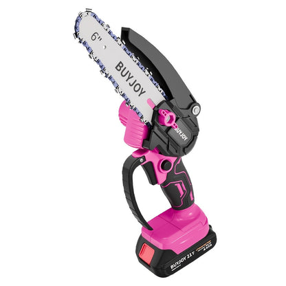 6-inch Cordless Lightweight Electric Landscaping Chainsaw w/ L-ion Battery, Chain And Fast Charger    Home Decor Supply | Online Retail | ShoreShopper.com