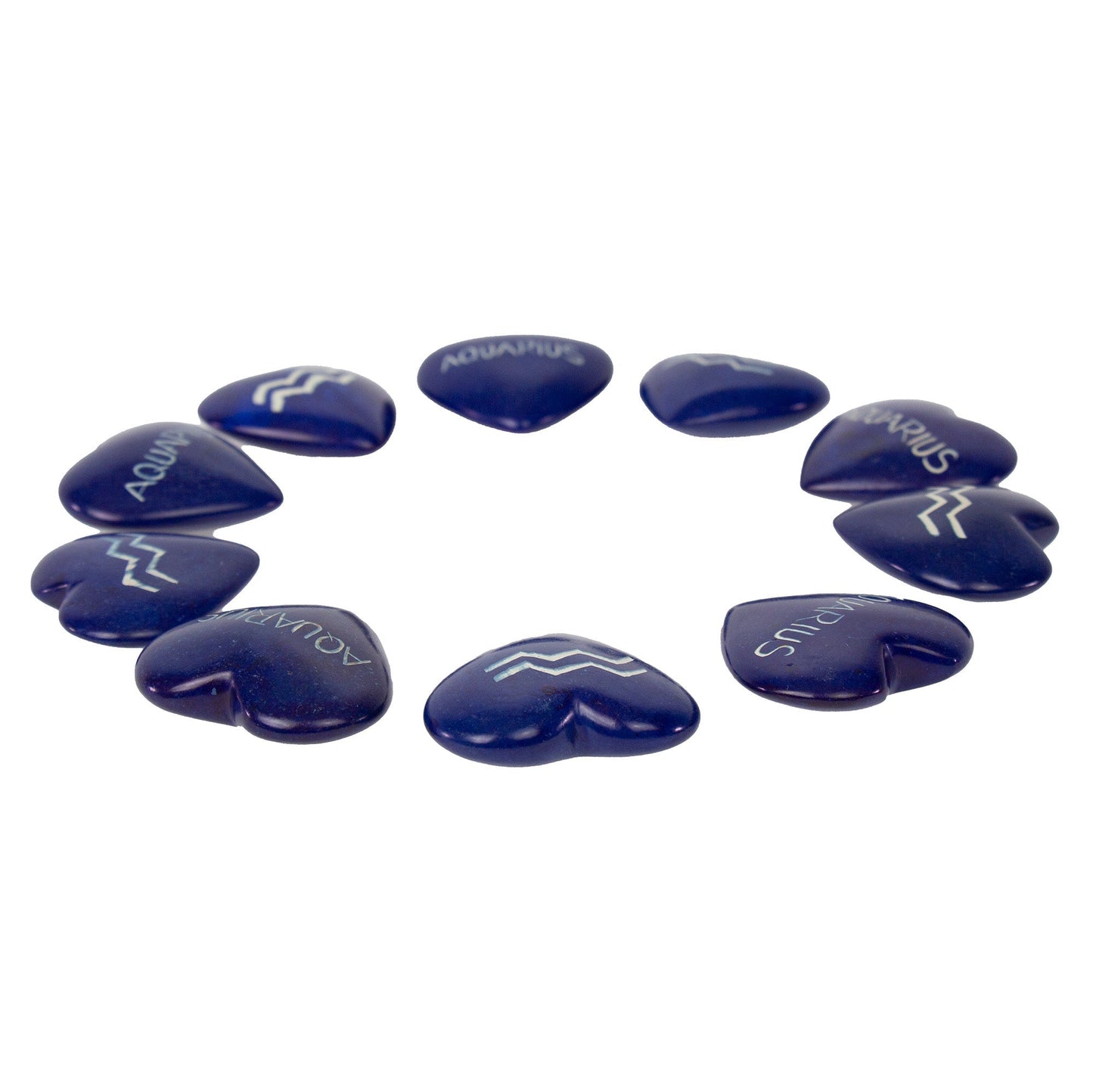 Zodiac Soapstone Hearts, Pack of 5: AQUARIUS    Home Decor Supply | Online Retail | ShoreShopper.com