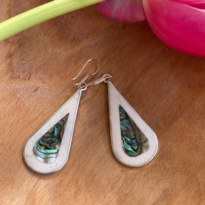 Teardrop Abalone and Mother of Pearl Drop Earrings    Home Decor Supply | Online Retail | ShoreShopper.com
