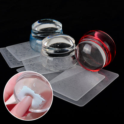 Nail Art Transparent Transfer Stamp Three-color Cover    Home Decor Supply | Online Retail | ShoreShopper.com