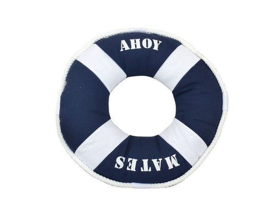 Blue Ahoy Mates Pillow 14""    Home Decor Supply | Online Retail | ShoreShopper.com