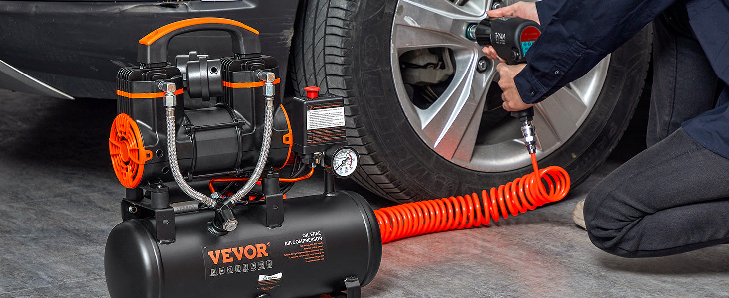 VEVOR Silent Air Compressor 900W 1450W 1800W Quiet Oil-free Portable Air Pump for Home Repair Tire Inflation Whisper Compressor    Home Decor Supply | Online Retail | ShoreShopper.com