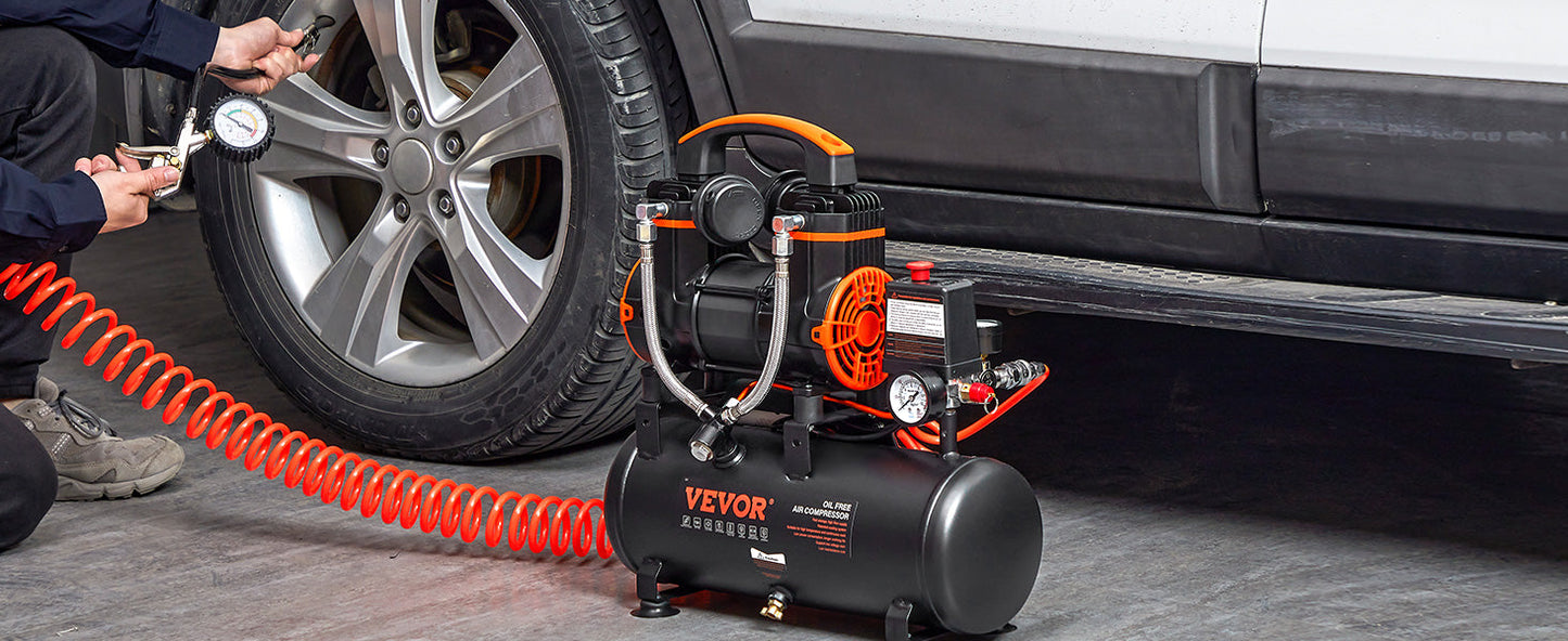 VEVOR Silent Air Compressor 900W 1450W 1800W Quiet Oil-free Portable Air Pump for Home Repair Tire Inflation Whisper Compressor    Home Decor Supply | Online Retail | ShoreShopper.com