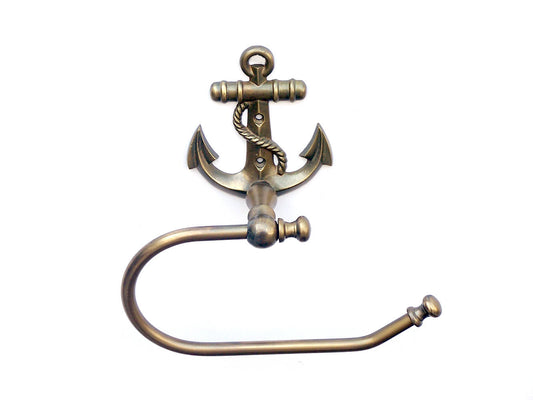 Antique Brass Anchor Hand Towel Holder 10""    Home Decor Supply | Online Retail | ShoreShopper.com