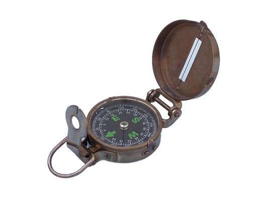 Antique Brass Military Compass 4""    Home Decor Supply | Online Retail | ShoreShopper.com