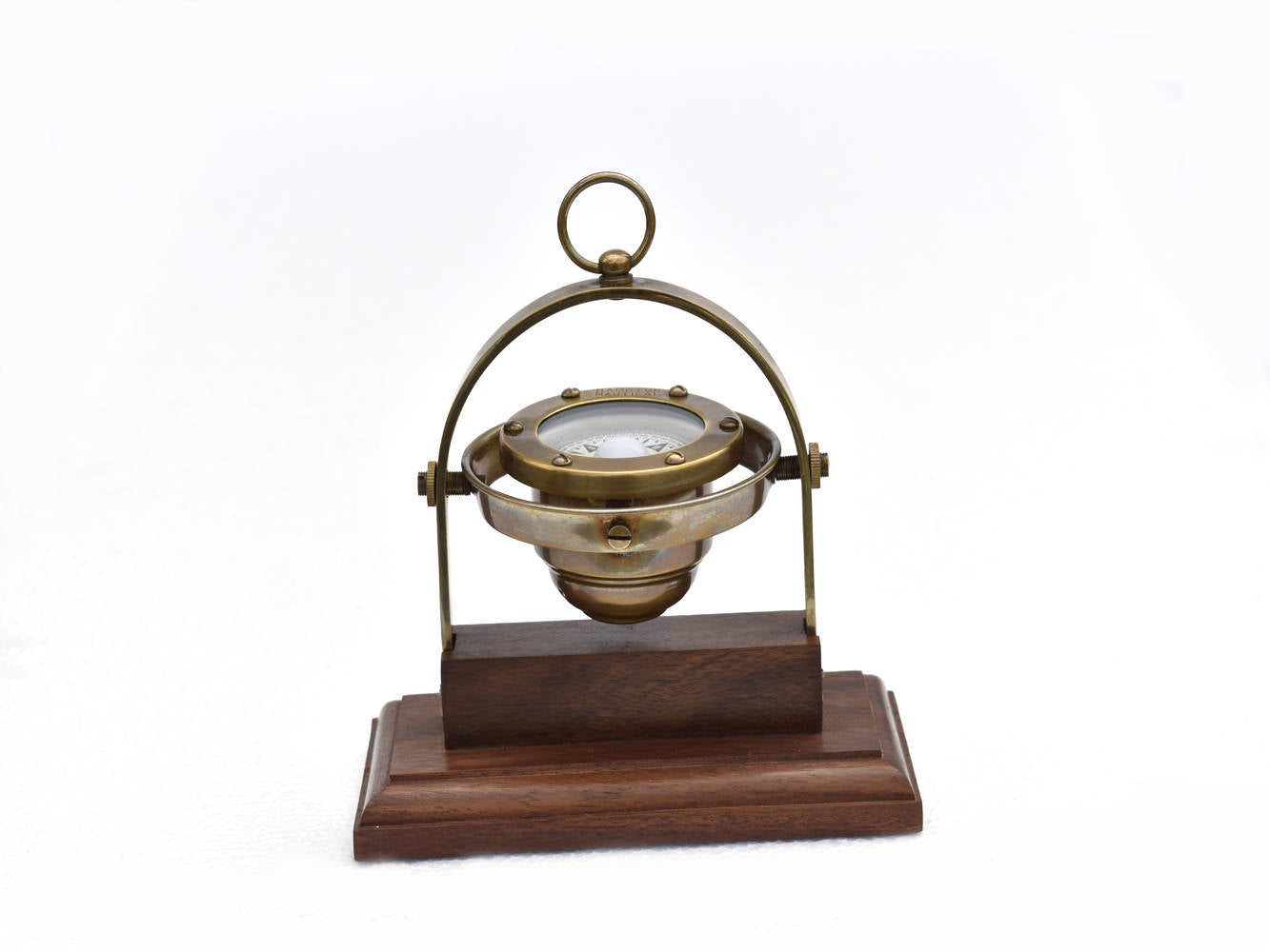 Antique Brass Desk Gimbal Compass 8""    Home Decor Supply | Online Retail | ShoreShopper.com